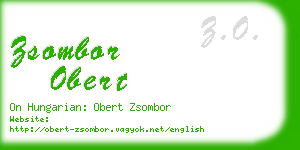 zsombor obert business card